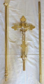 Brass Processional Crucifix